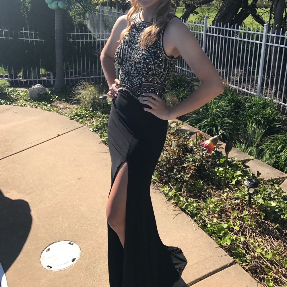long black prom dress